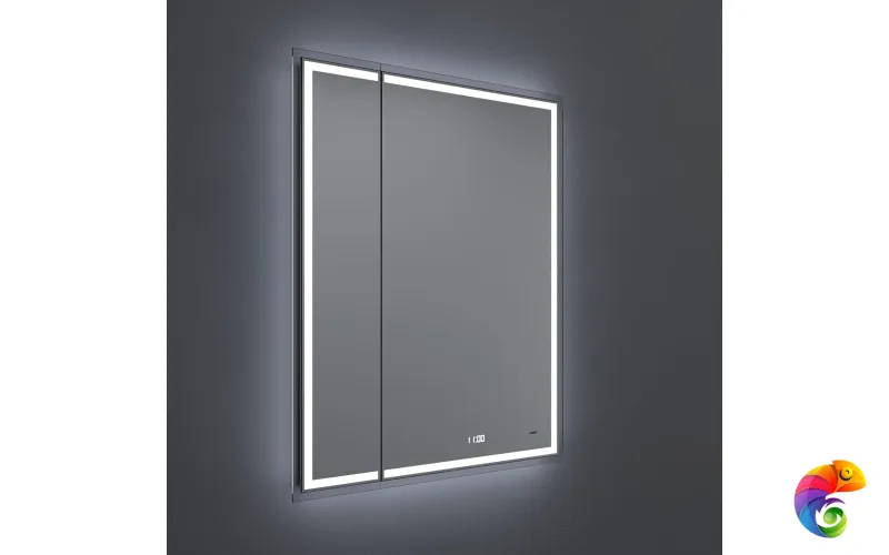 TE.M.mi.65 Зеркало TECNO M 65 с поворотной дверцей, подсветкой и функцией антизапотевание, белое