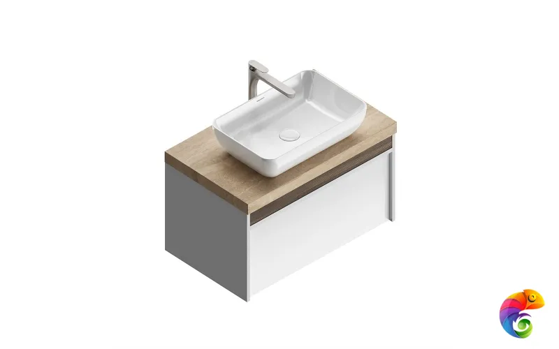 PLR.wb.55 Раковина PLAZA 55х36 cм накладная без отверстия под смеситель