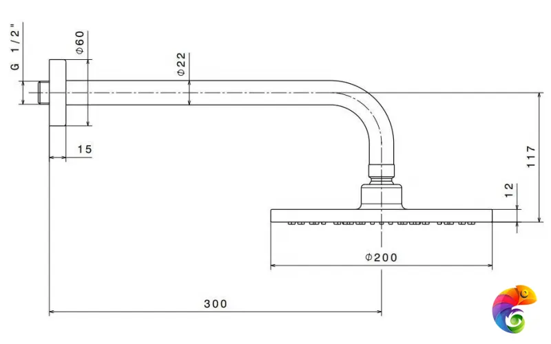 69360KM.21.018 Душевая лейка PIANO 
