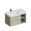 CUB.90Lh/LIM Тумба CUBO левая подвесная с ящиками 90, Лимо матовая-древесная
