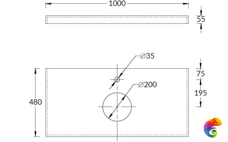 CN100.DD506920R Спец. изделие декоративное из керамогранита Про Чементо 100x48, бежевый матовый