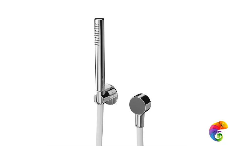857KM.21.018 Ручной душ OLE с держателем для лейки и шлангом,  без выхода для подачи воды, хром