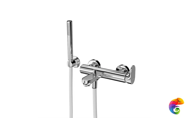 857KM.21.018 Ручной душ OLE с держателем для лейки и шлангом,  без выхода для подачи воды, хром