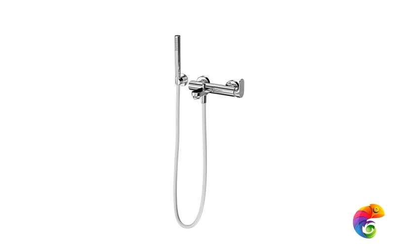 857KM.21.018 Ручной душ OLE с держателем для лейки и шлангом,  без выхода для подачи воды, хром