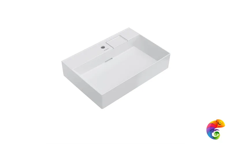 LO.wb.70.1 Раковина LOGICA мебельная\подвесная с одним отверстием 70, белая глянцевая