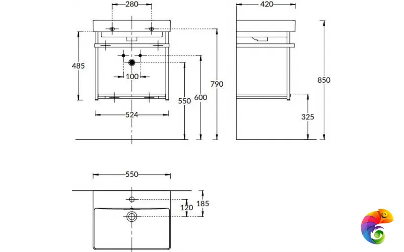 PRO.55.02/BLK.M Металлическая структура PRO 55 подвесная, черная матовая