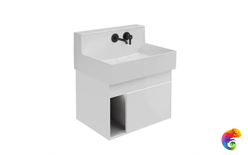 LOG.M.65/WHT Тумба LOGICA M подвесная 2 выдвижных ящика 65, белоснежный