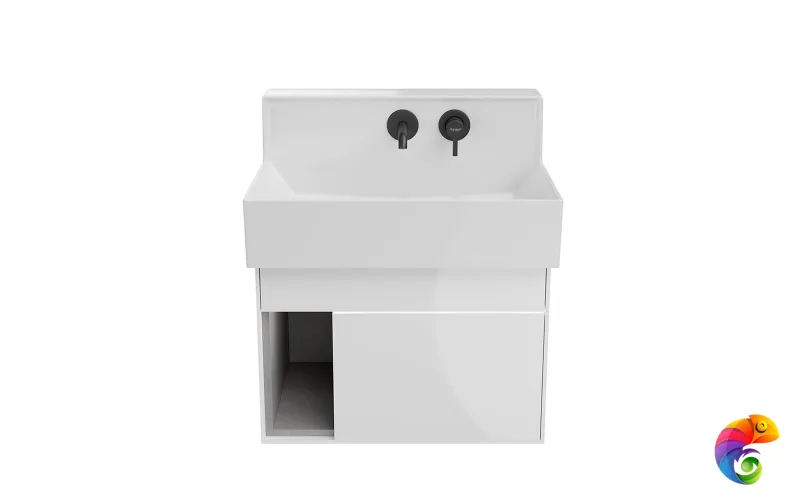 LOG.M.65/WHT Тумба LOGICA M подвесная 2 выдвижных ящика 65, белоснежный