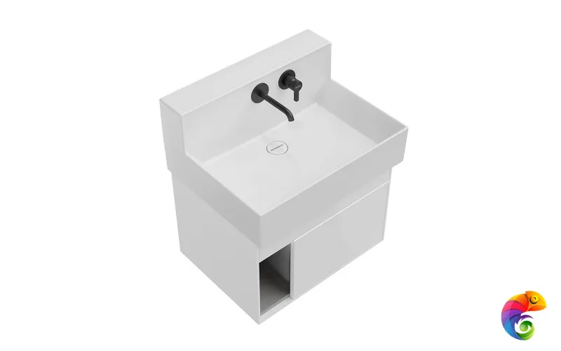 LOG.M.65/WHT Тумба LOGICA M подвесная 2 выдвижных ящика 65, белоснежный