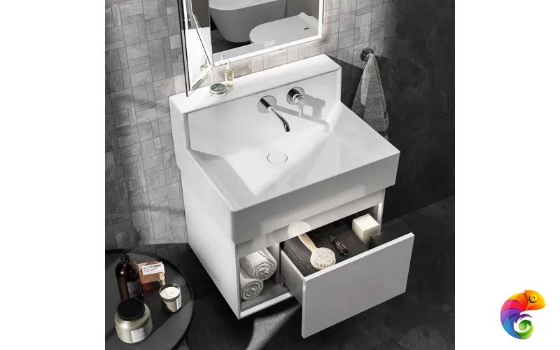 LOG.M.65/WHT Тумба LOGICA M подвесная 2 выдвижных ящика 65, белоснежный