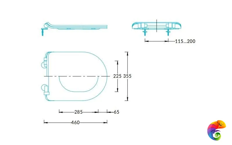 KMDP.seat.00/WHT Сиденье для унитаза универсальное с комплектом крепежей, белое глянцевое