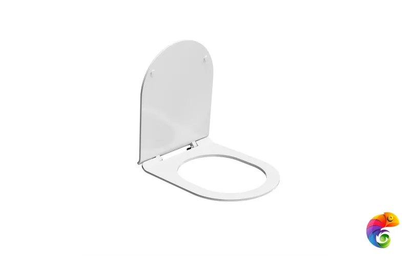 KMDP.seat.00/WHT Сиденье для унитаза универсальное с комплектом крепежей, белое глянцевое