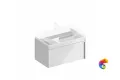 MOD.80.1+1/WHT Тумба MODULA подвесная 80 с ящиком 1+1, белая глянцевая