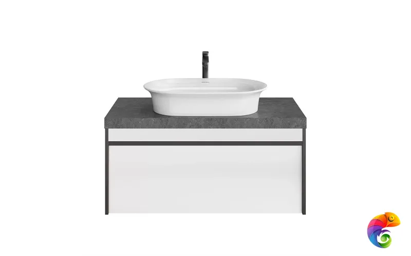 MOD.100.1+1/AR Тумба MODULA подвесная 100 с ящиком 1+1, арабика