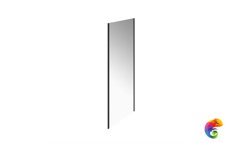 LN.100.FP.BLK.M Душевая боковая панель LINDO, 100х195, матовый черный