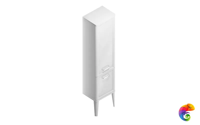 PO.M.150/WHT Пенал POMPEI напольный/подвесной 150, белый глянцевый