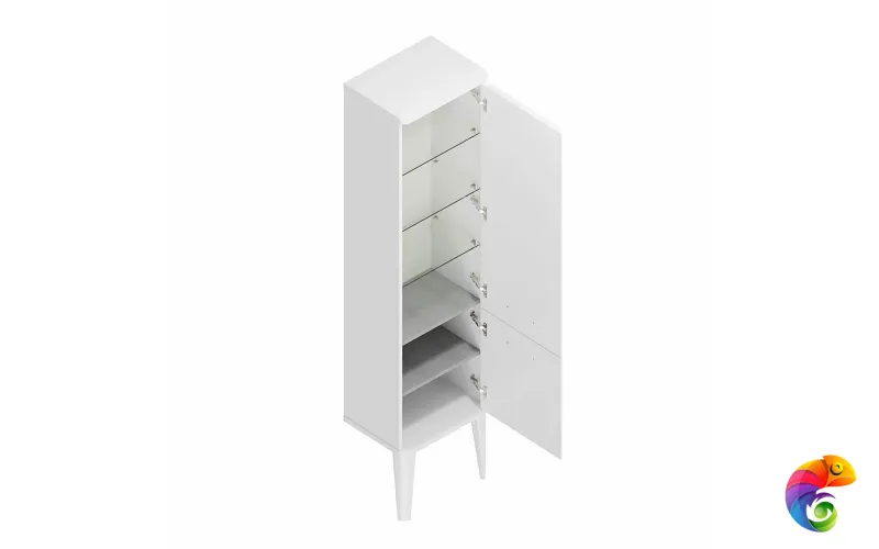 PO.M.150/WHT Пенал POMPEI напольный/подвесной 150, белый глянцевый