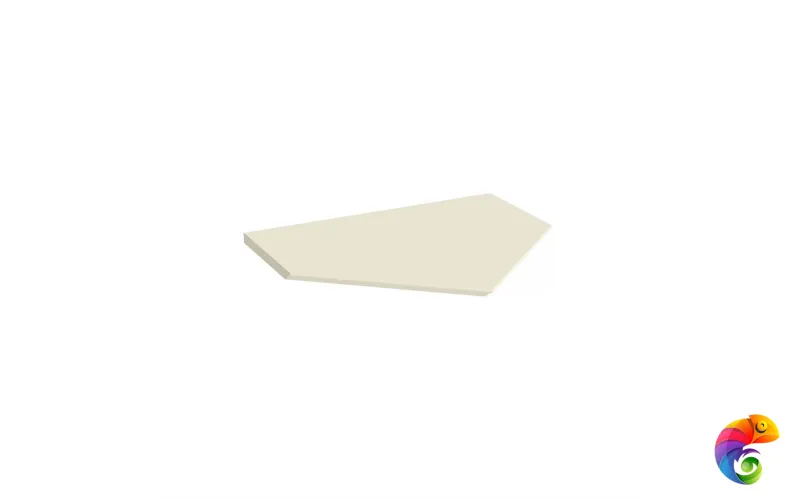 KMCATp50MBt0 Столешница без выреза для тумбы-модуля CARAVAN 50, сливочная матовая