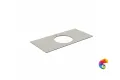 KM6012G0501RP100Ic2 Столешница для полувстраиваемых раковин Про Чементо 100, серый светлый натуральный