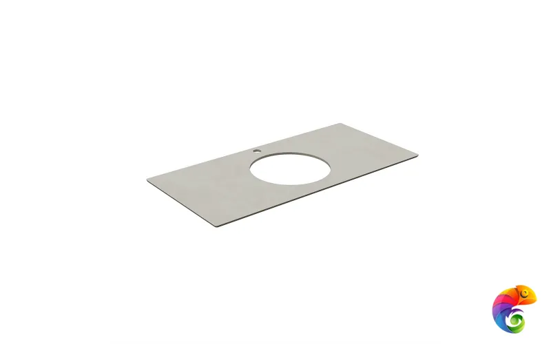 KM6012G0501RP100Ic2 Столешница для полувстраиваемых раковин Про Чементо 100, серый светлый натуральный