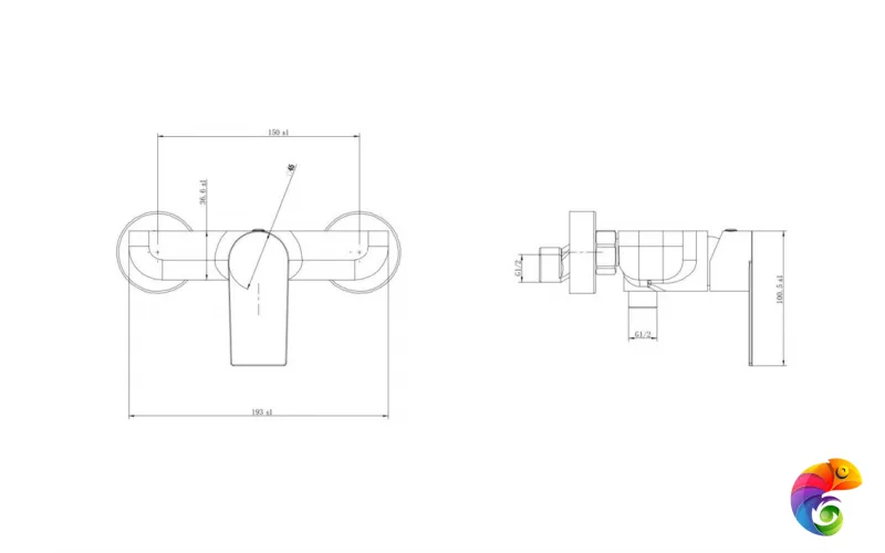 VL.2604.KM.SST Смеситель Велато для душа, брашированная сталь