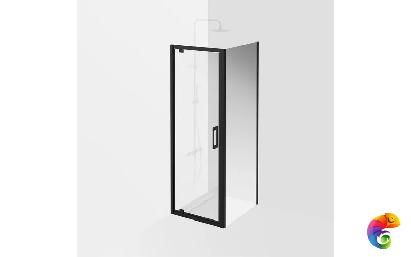 VE.70.PD.BLK.M Душевая дверь VETRO, распашная, 70х195, матовый черный
