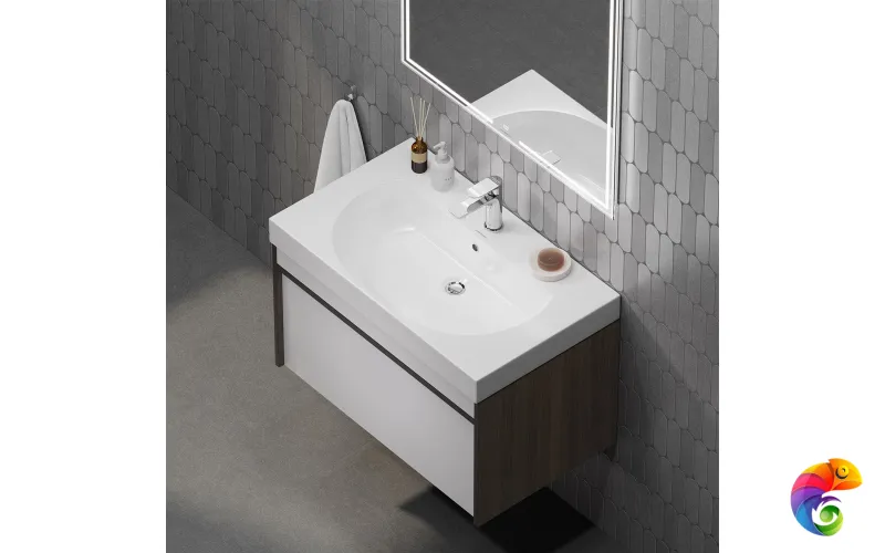 MO.80.1+1\AR Тумба MODULA подвесная 80 с ящиком 1+1, арабика