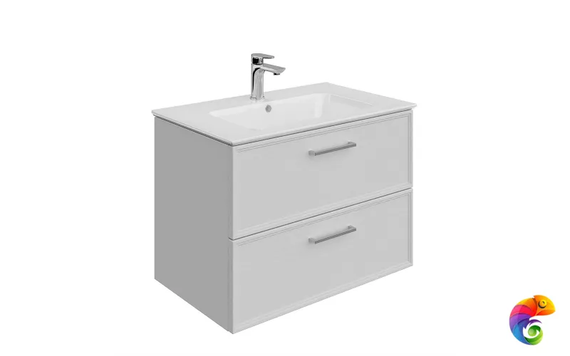 PIA.CL.75\WHT.M Тумба PIANO Classic подвесная 75 см, 2 ящика, ясень белый матовый