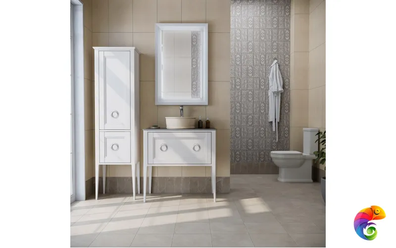 PL.C.mi.65\WHT Панель с зеркалом PLAZA Classic 65x100см, цвет белый