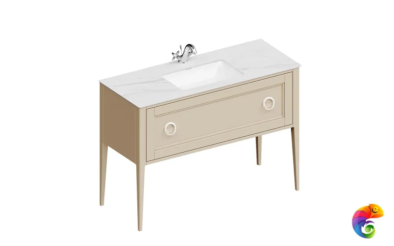 PL.CN.120.1\CAP.M Тумба PLAZA Classic NEO напольная 1 ящик 120, капучино матовый