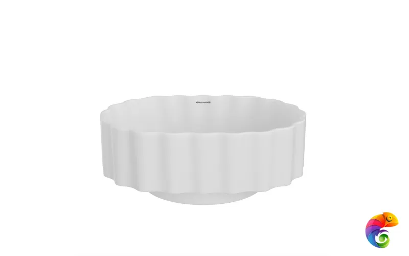 CC.wb.50\WHT.M Раковина ARTBASIN Conchiglia 50 см, цв белый матовый, с донным клапаном