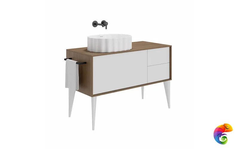 CC.wb.50\WHT.M Раковина ARTBASIN Conchiglia 50 см, цв белый матовый, с донным клапаном