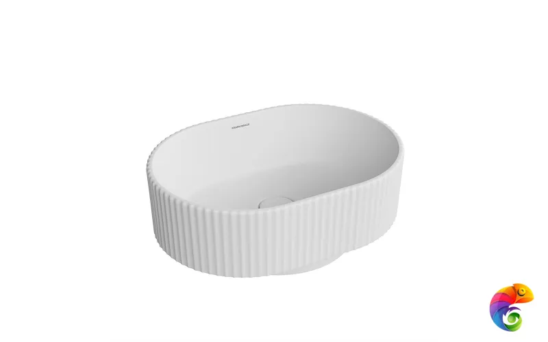 VE.wb.50\WHT.M Раковина ARTBASIN Vento 50 см, цв белый матовый, с донным клапаном