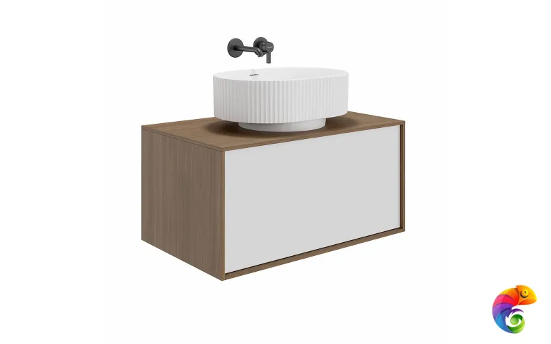 VE.wb.50\WHT.M Раковина ARTBASIN Vento 50 см, цв белый матовый, с донным клапаном