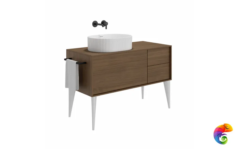 VE.wb.50\WHT.M Раковина ARTBASIN Vento 50 см, цв белый матовый, с донным клапаном