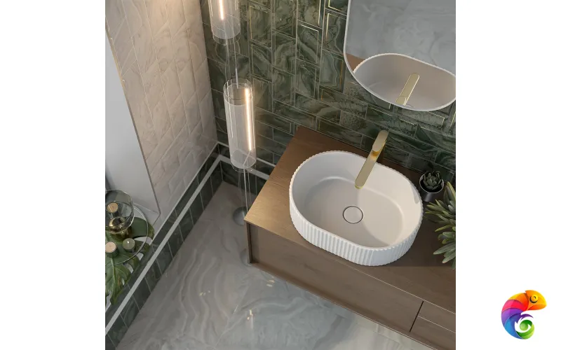 VE.wb.50\WHT.M Раковина ARTBASIN Vento 50 см, цв белый матовый, с донным клапаном