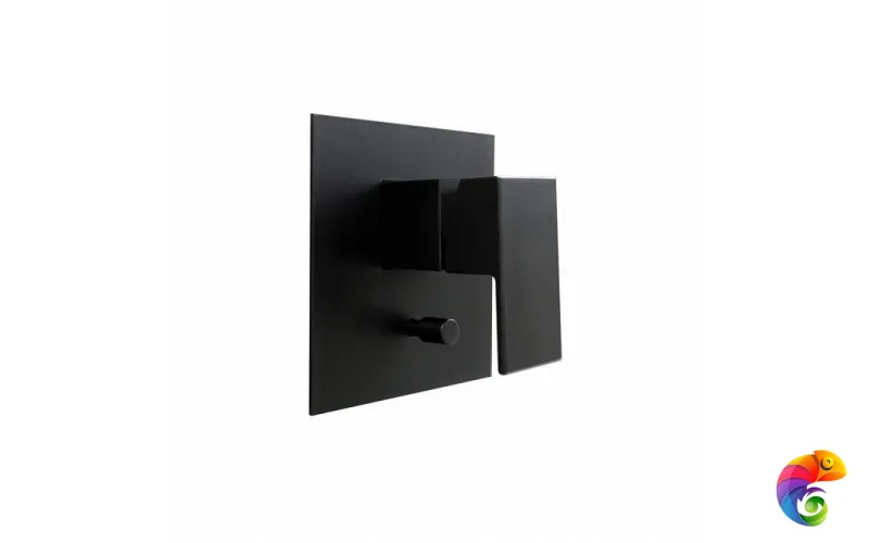 66470EKM.01.093 Встроенный однорычажный смеситель д/душа с переключателем на 2 потока матовый черный