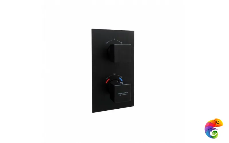 67648EKM.01.093 Встраиваемый термостатический смеситель д/душа с регулировкой темп., матовый черный