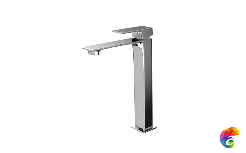 V2CR205LLKM Высокий смеситель FIORETTO для раковины без донного клапана, хром