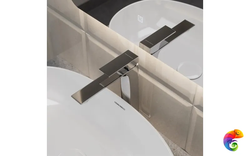 V2CR205LLKM Высокий смеситель FIORETTO для раковины без донного клапана, хром