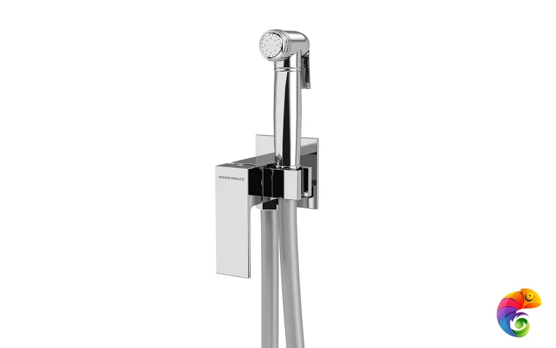 V253CR442RUKM Смеситель FIORETTO с гигиеническим душем и держателем для лейки, хром