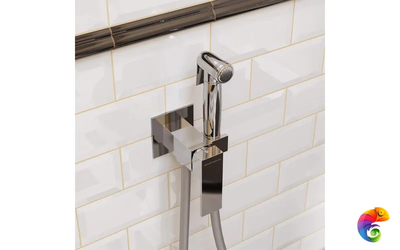 V253CR442RUKM Смеситель FIORETTO с гигиеническим душем и держателем для лейки, хром