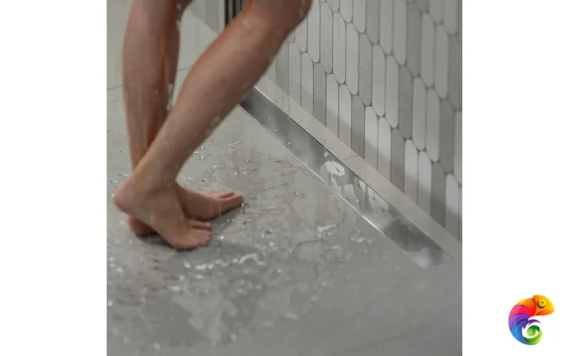 APZ13-DOUBLE9-750KM Душевой лоток double из нержавеющей стали