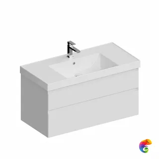 CUB.100.2/WHT.M Тумба CUBO подвесная с ящиками 100, белая матовая