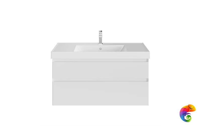 CUB.100.2/WHT.M Тумба CUBO подвесная с ящиками 100, белая матовая