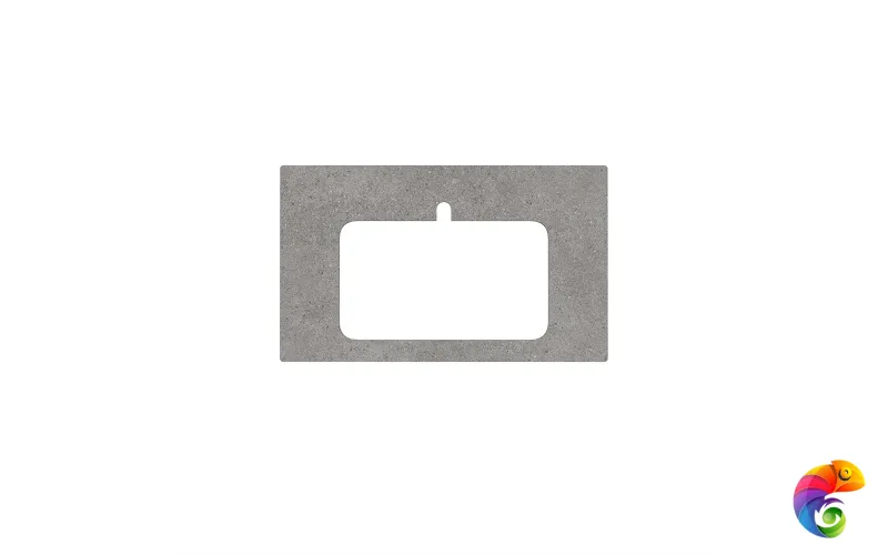 PL2.DL500920R/80 Спец. изделие декоративное из керамогранита Фондамента 80, серое