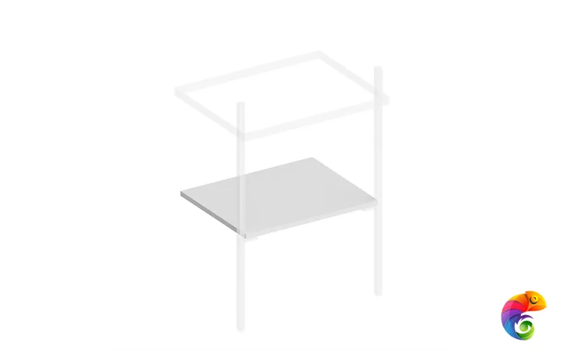 PRO.sh.55/WHT.M Полка PRO 55 см, белая матовая