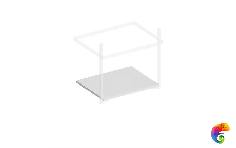 PRO.sh.55/WHT.M Полка PRO 55 см, белая матовая