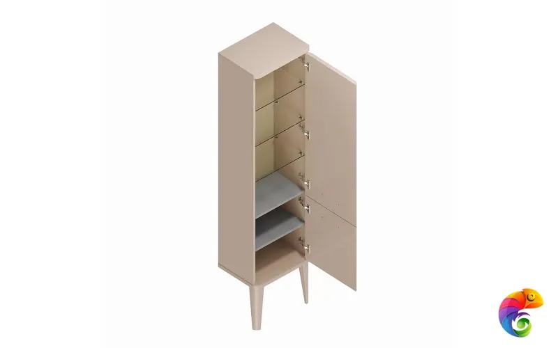 PO.M.150/CAM Пенал POMPEI напольный/подвесной 150, камео бежевый глянцевый