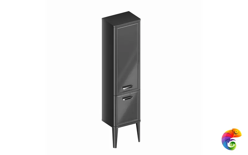 PO.M.150/BLK Пенал POMPEI напольный/подвесной 150, черный глянцевый